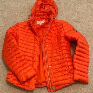 Michael Kors Orange Quilted Jacket